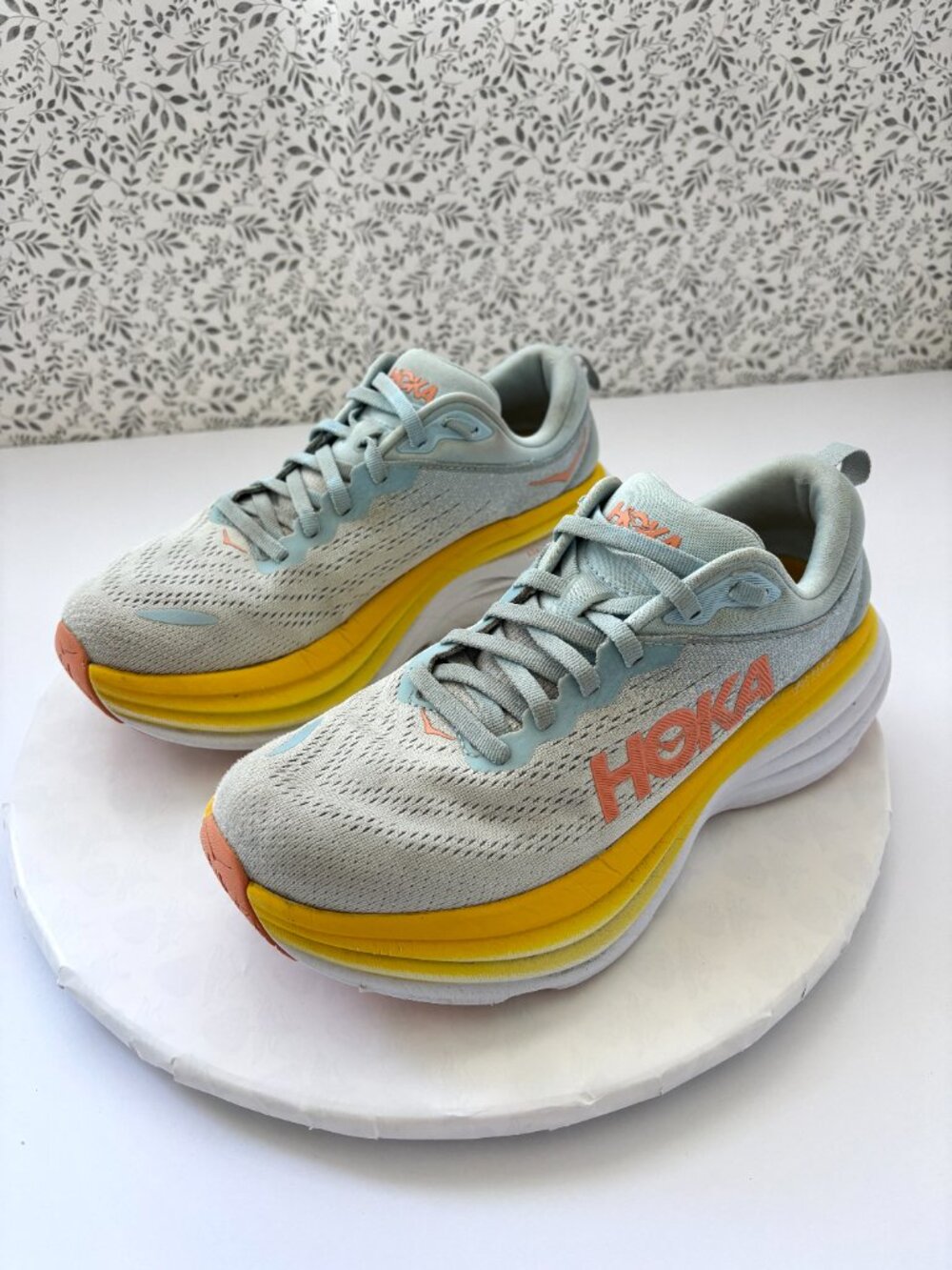 HOKA Bondi 8 Women’s 7.5B Summer Song Country Air Running Shoes 1127952 - Picture 3 of 12